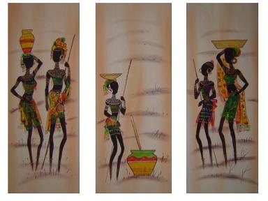 Dafen Oil Painting on canvas Africa girl -set214